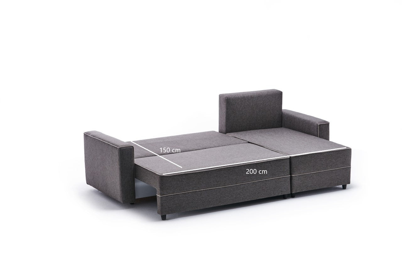 Ece Right - Brun Hörnssoffbed