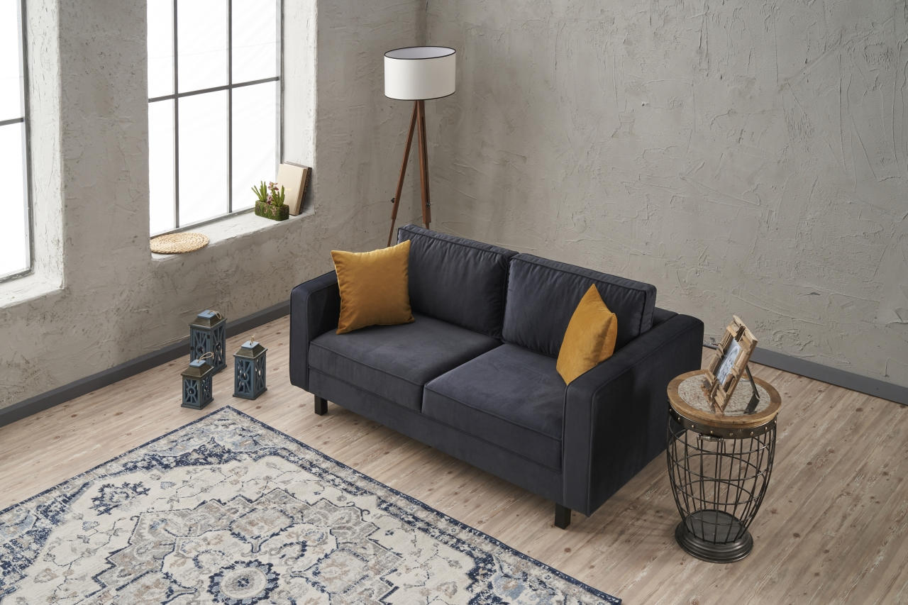 Kale Velvet - Antracit 2-sits soffa