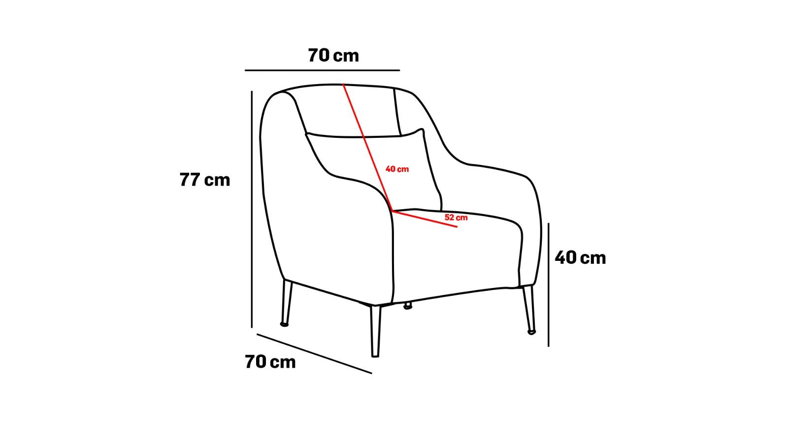 Venus 1-sits - Crème 1-sits soffa
