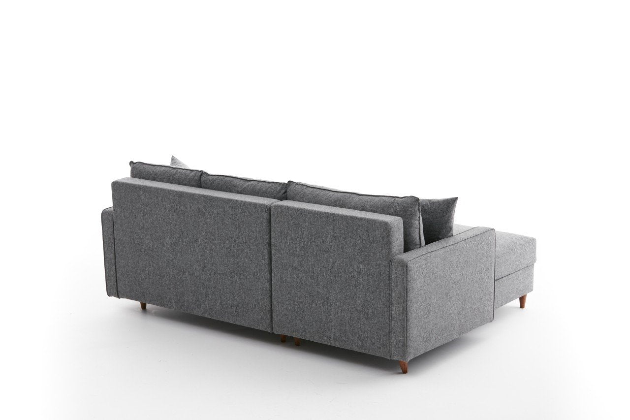 Eva Left - Grey Corner Sofa