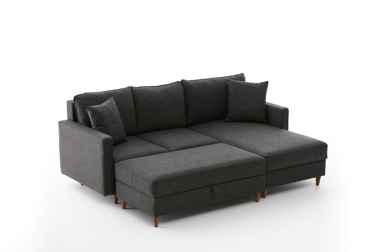 Eva Right - Anthracite Corner Sofa