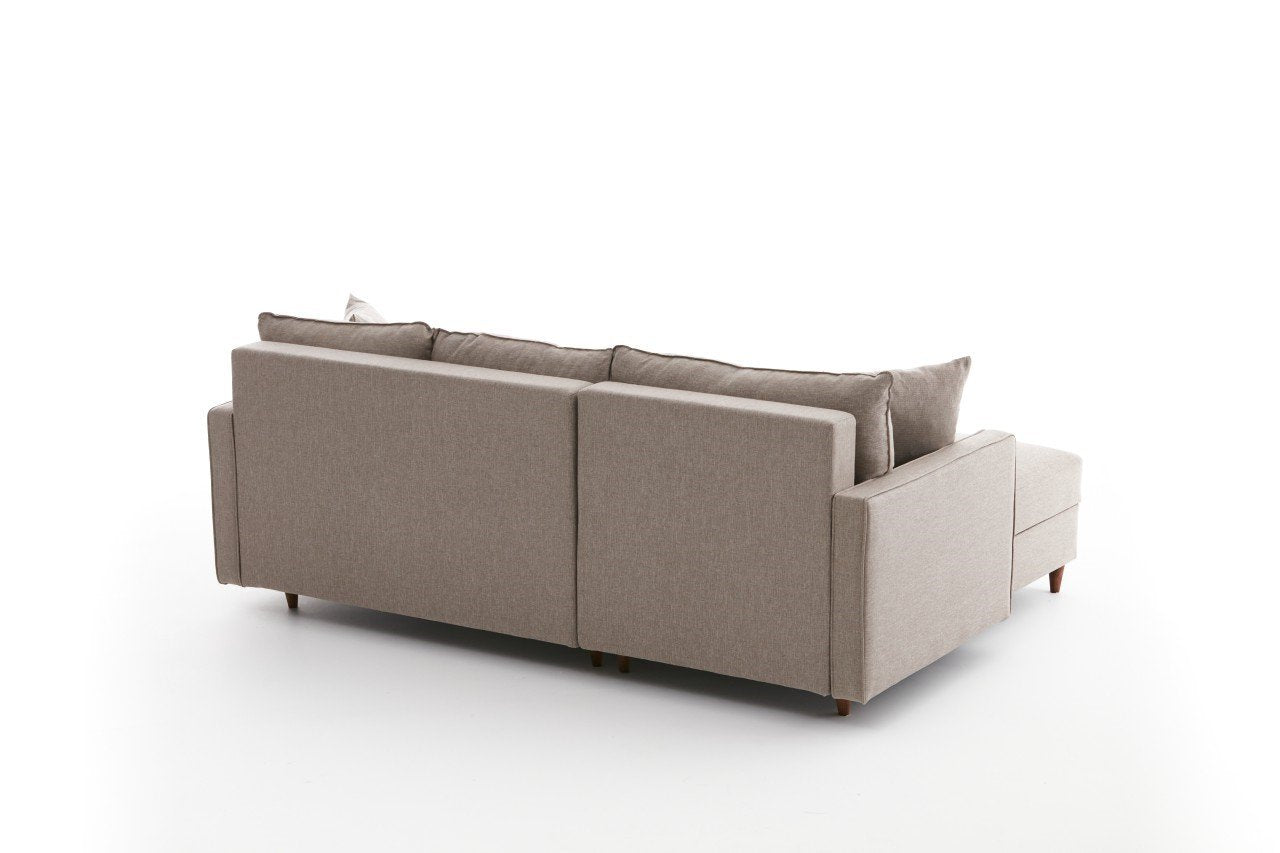 Eva Left - Cream Corner Sofa