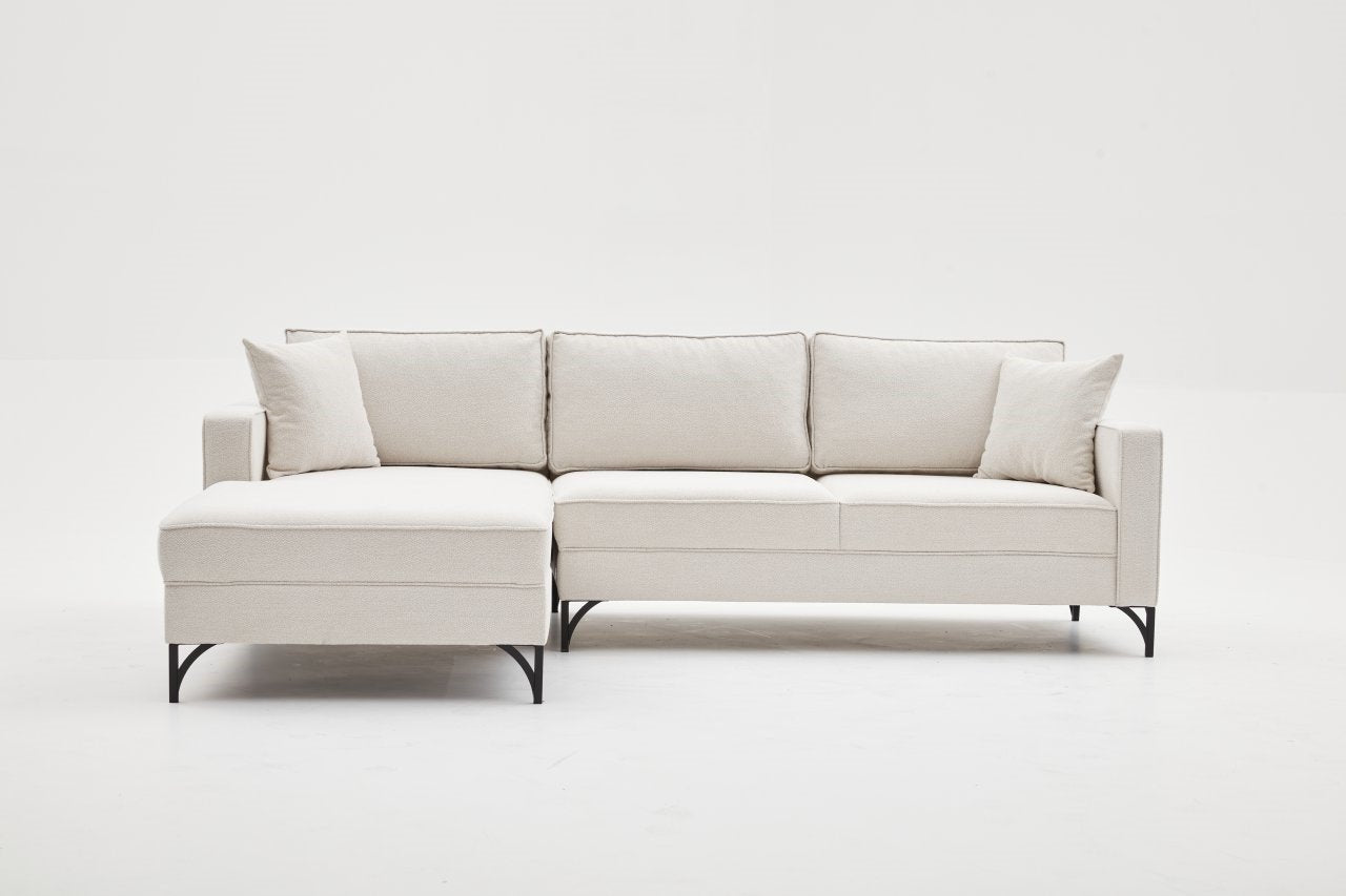 Berlin Left - Cream, Black Hörnsoffa
