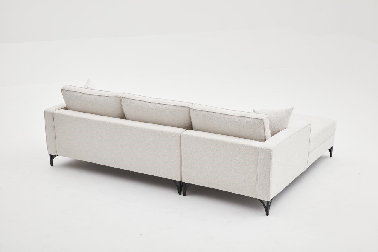 Berlin Left - Cream, Black Hörnsoffa