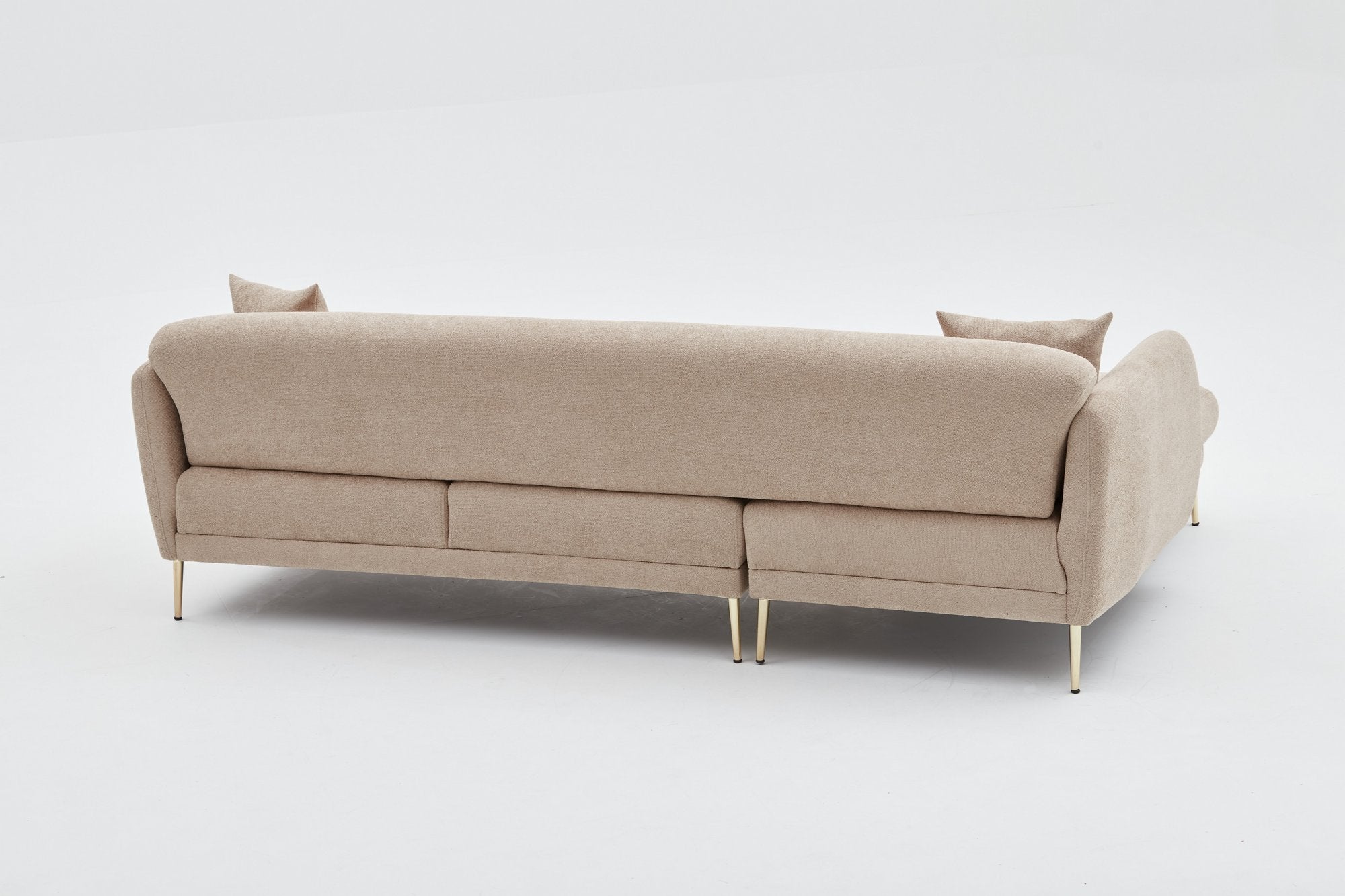 Simena Left - Beige Hörnsoffa-säng