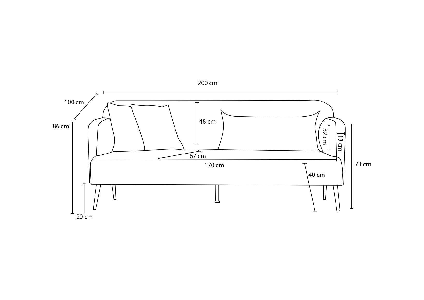 Revos - Turkos 3-Sits Soffa