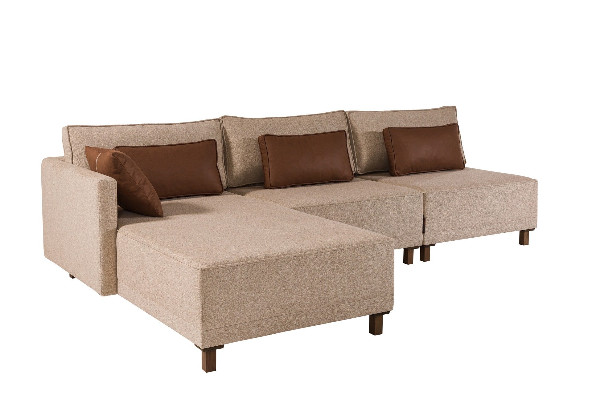 Matris Left - Brown Corner Sofa-Bed