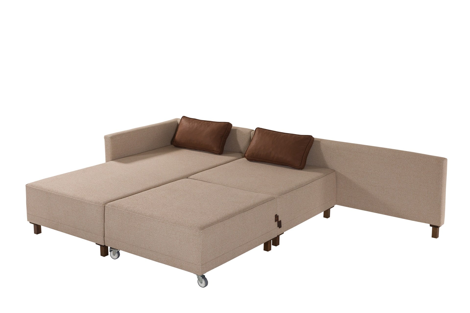 Matris Left - Brown Corner Sofa-Bed