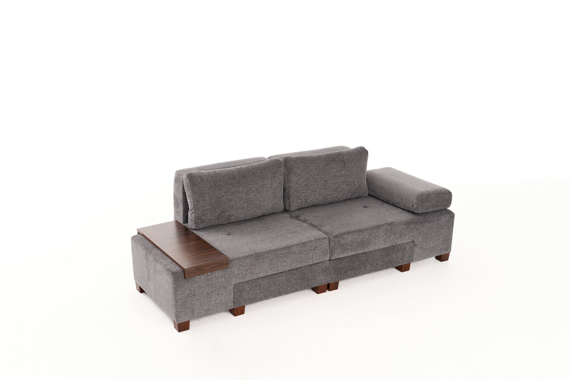 Perenna Chenille - Grå 3-Sits Soffa-Säng