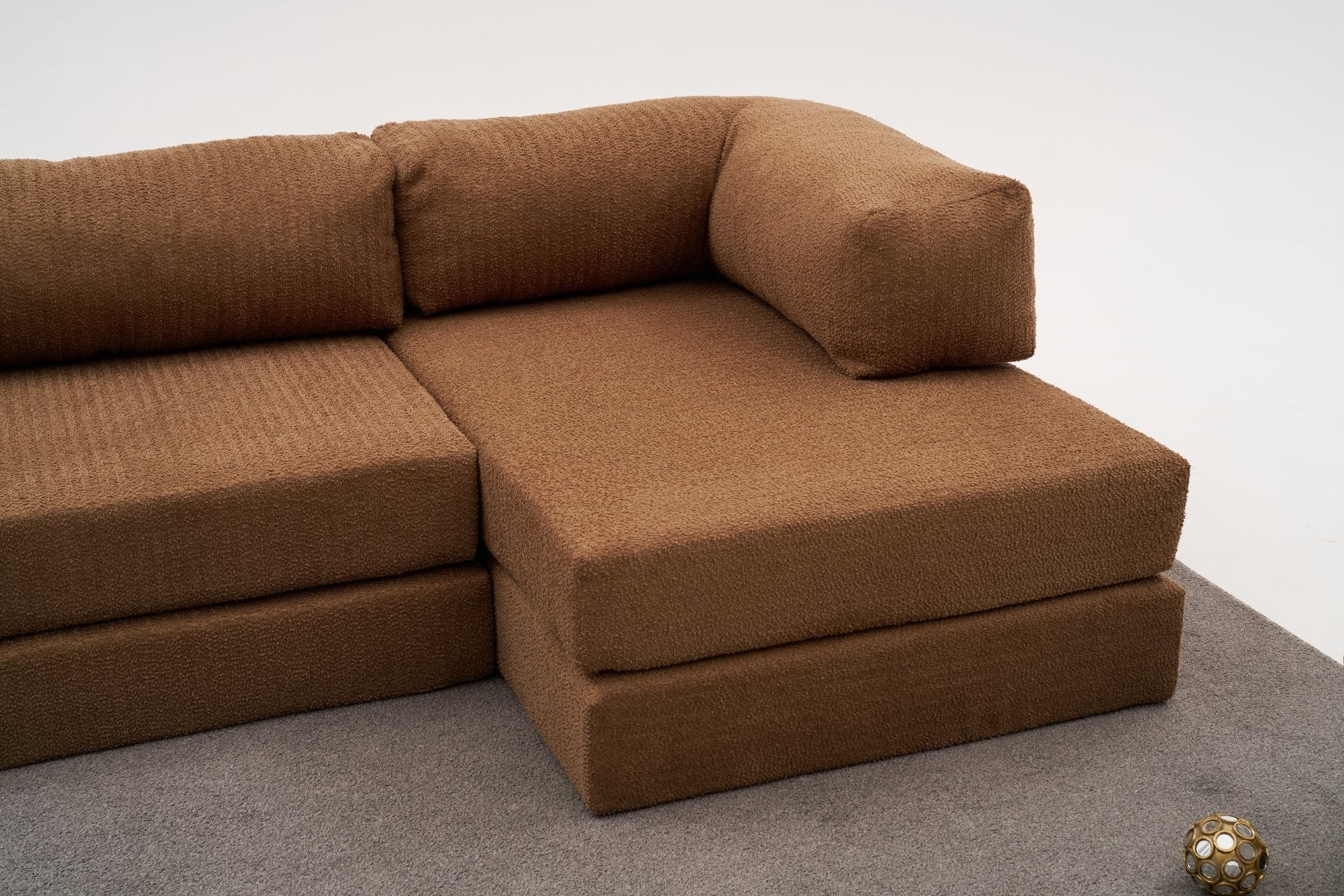 Comfort - Brun Hörnsoffa
