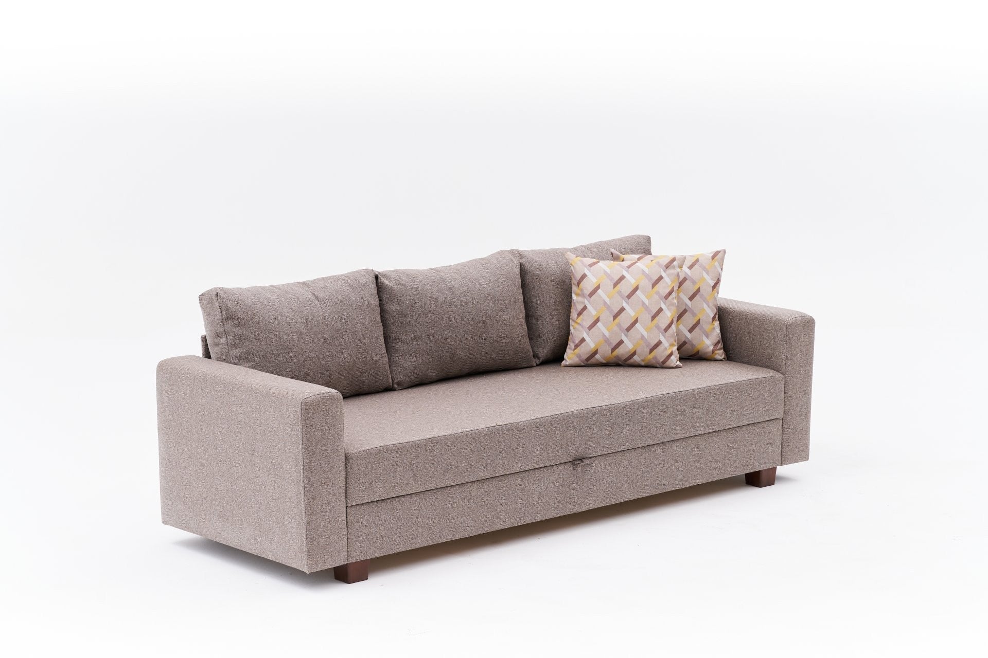 Aly Arzilla - Brun 3-sits Soffbed