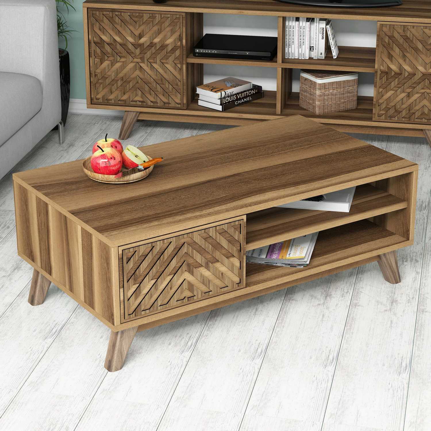 Inci - Valnöt Kaffe Bord