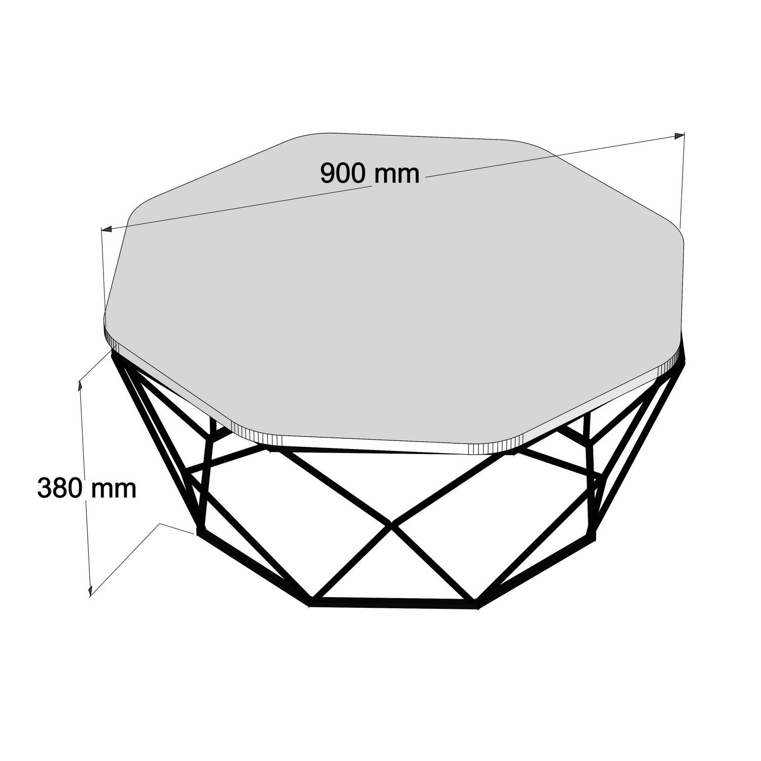 Diamond - Vit Marmor Kaffe Bord