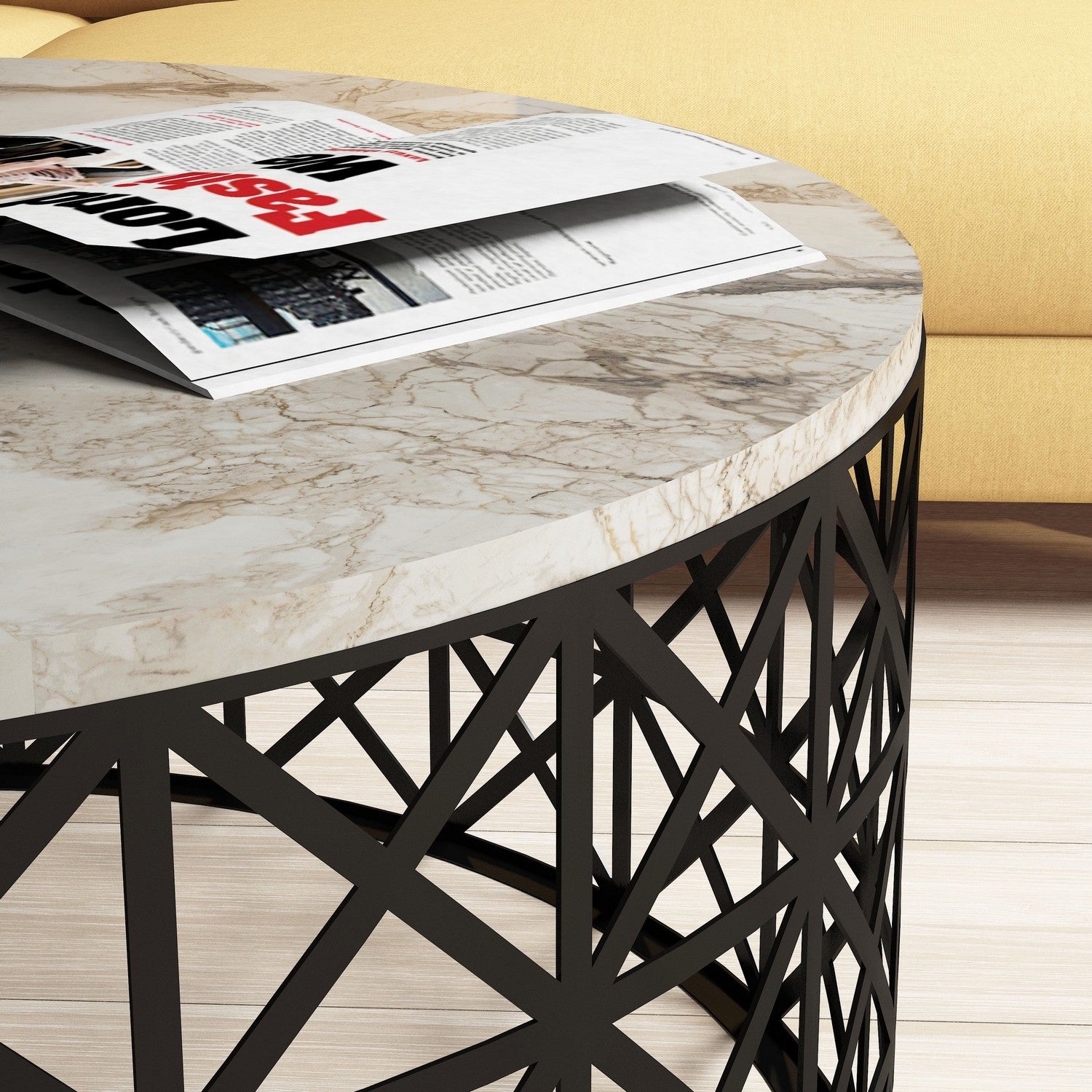 Selin - Vit Marmor Kaffe Bord