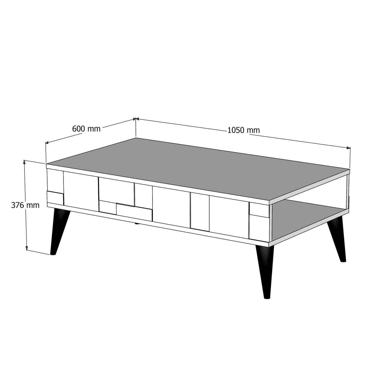 Madrid - Anthracite Kaffeebord
