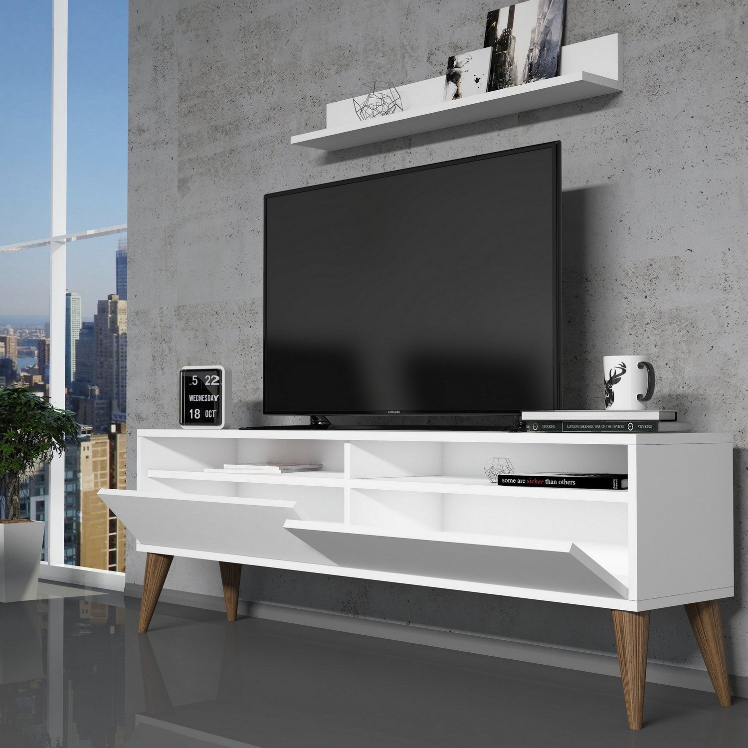 Best - Vit TV-enhet