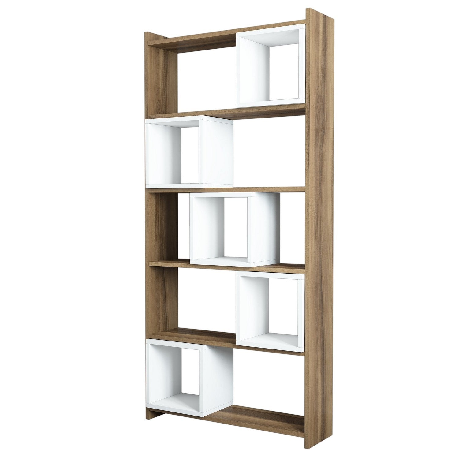 Box - Vit, Valnöt Hylla