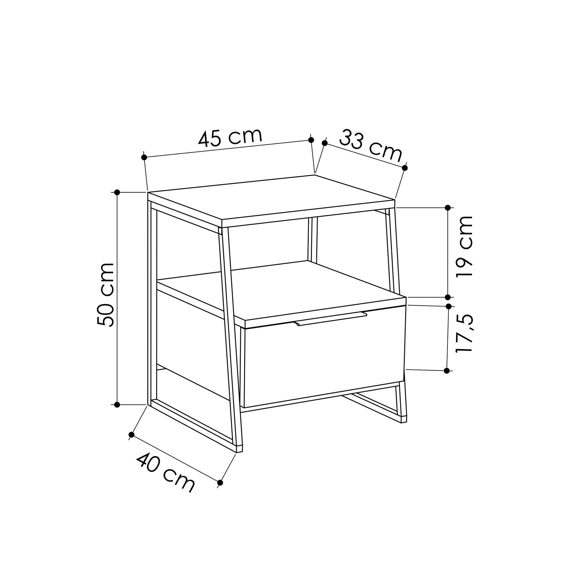 Pal - Carrara Marmor Sängbord