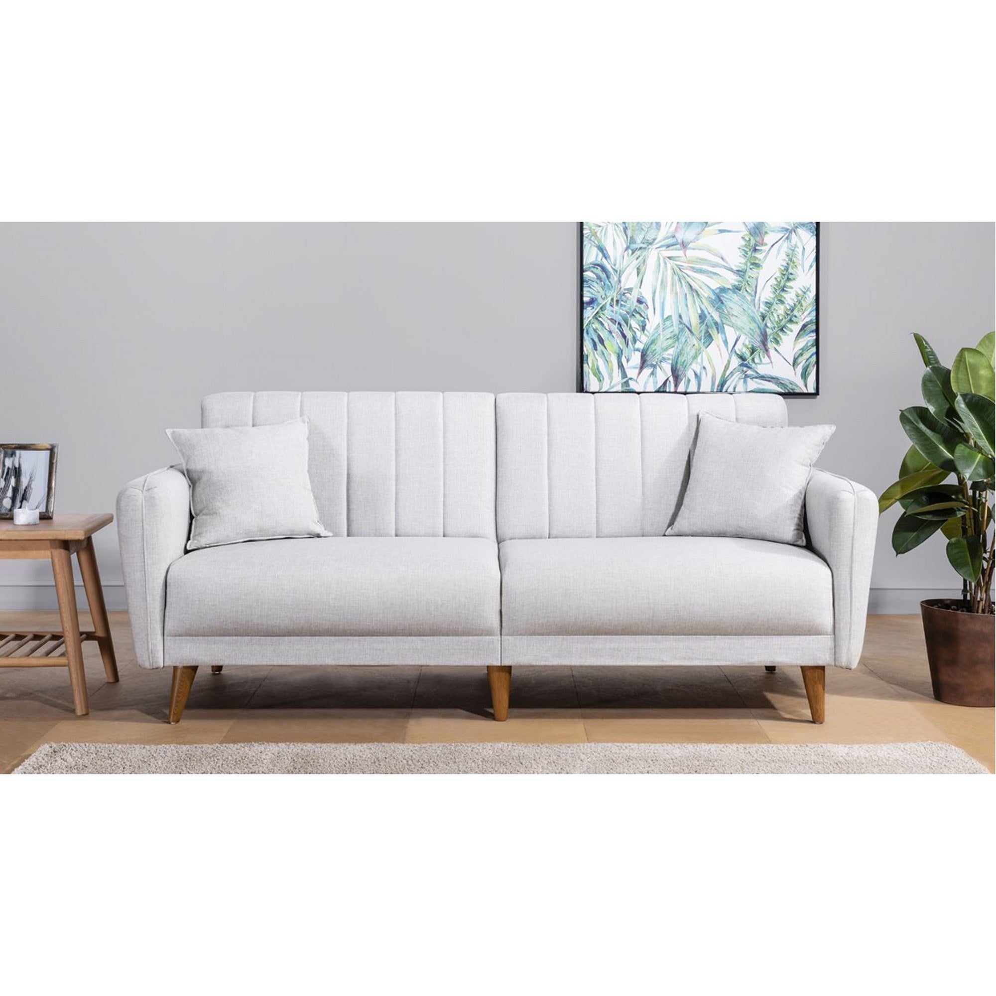 Aqua - Cream 3-Seat Sofa-Bed