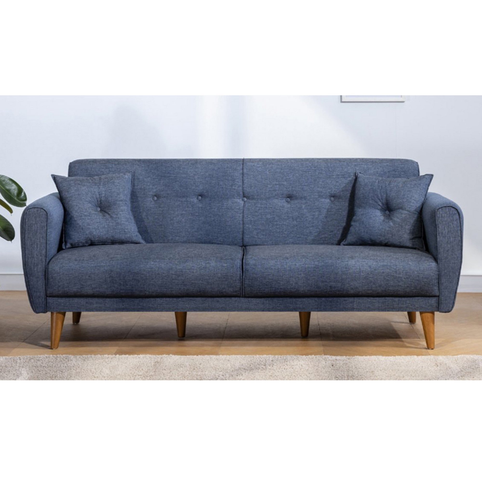 Aria - Mörkblå 3-Sits Soffa-Bädd