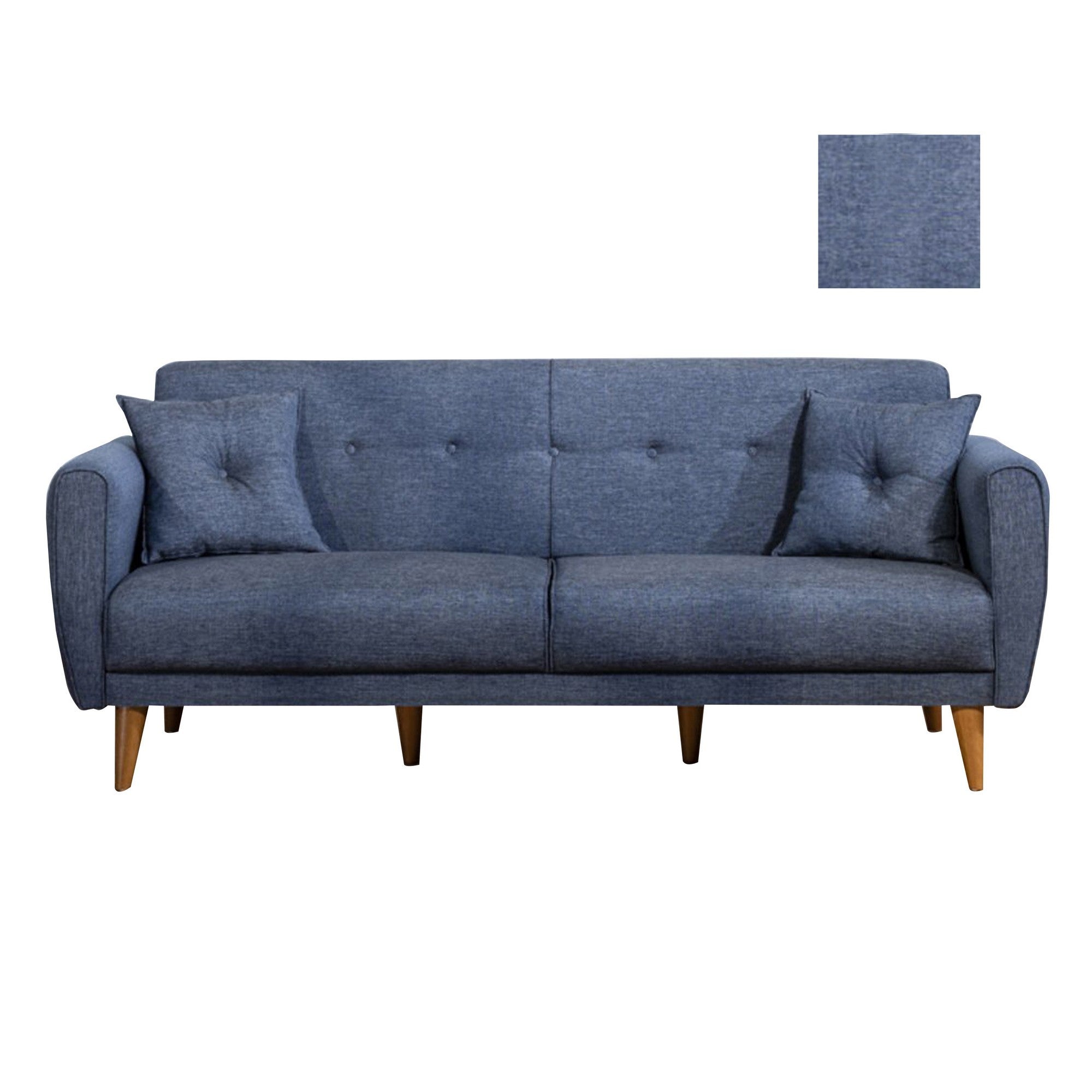 Aria - Mörkblå 3-Sits Soffa-Bädd