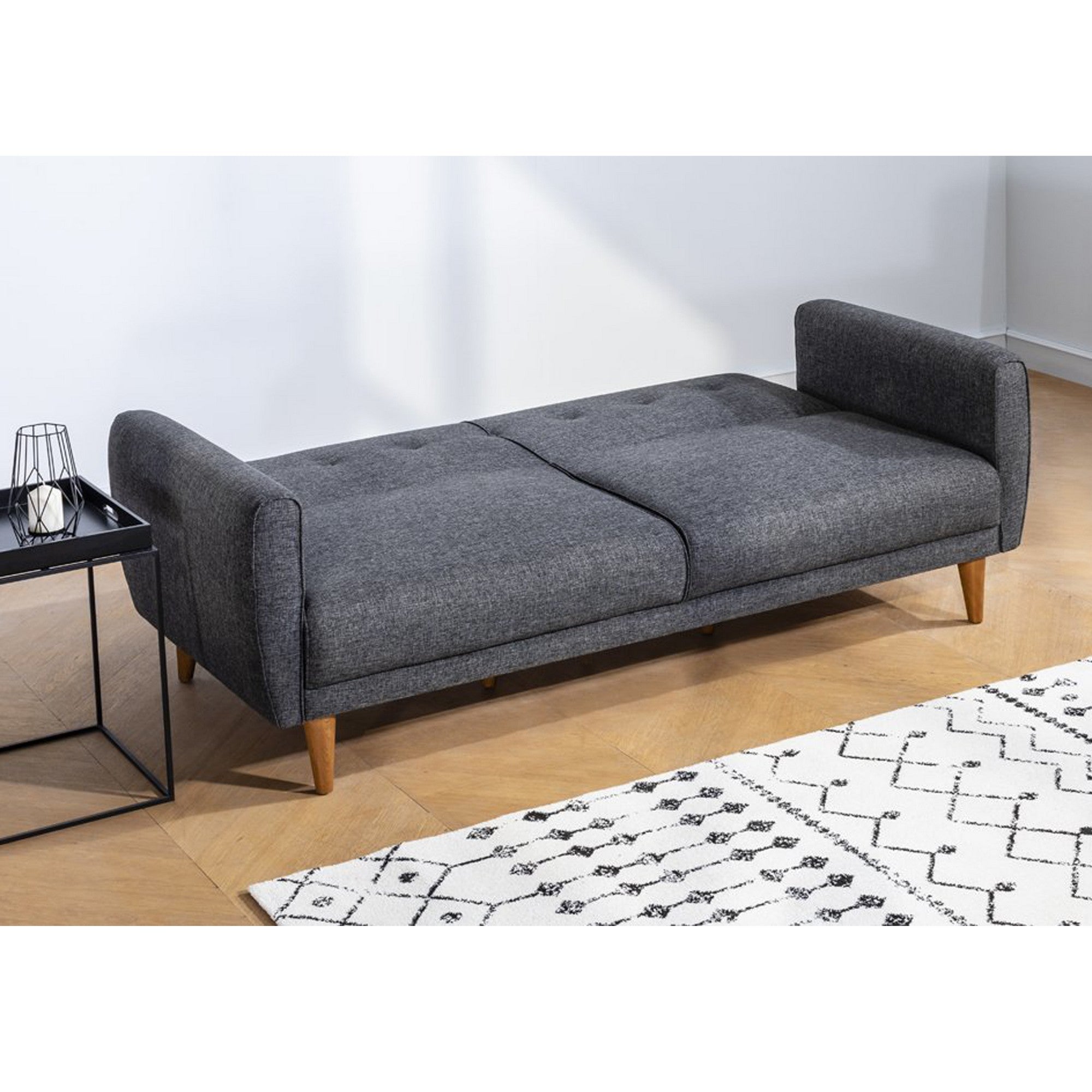 Aria - Mörkgrå 3-Sits Soffa-Bädd