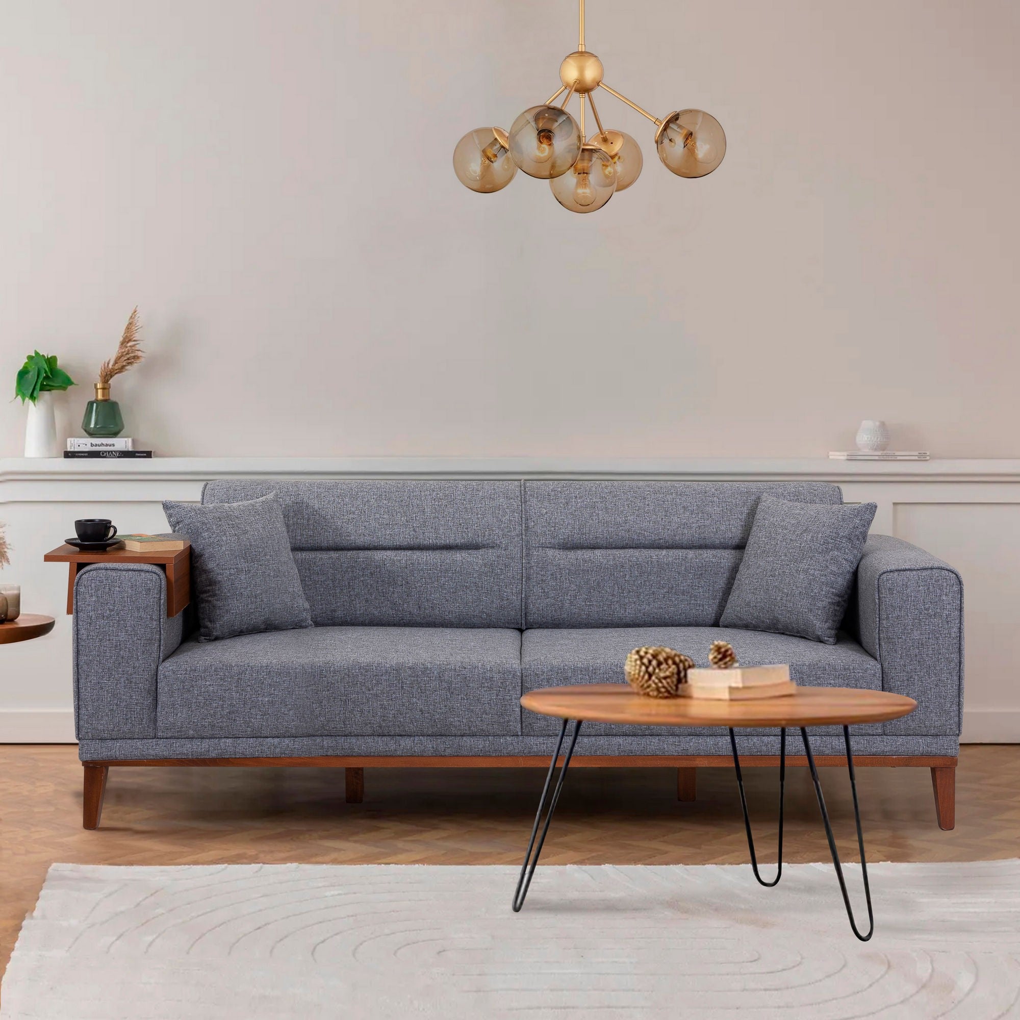 Liones 3 - Mörkgrå 3-sits Soffa-säng