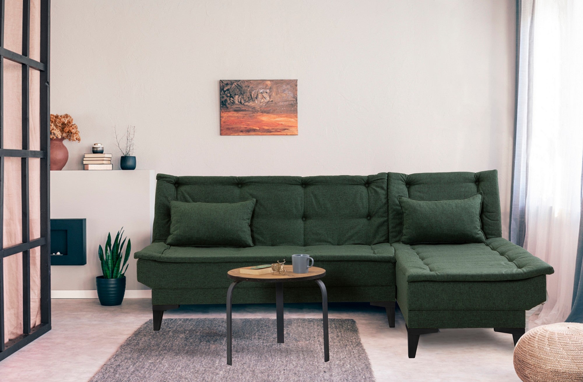 Santo-S - Grön Hörnsängsoffa