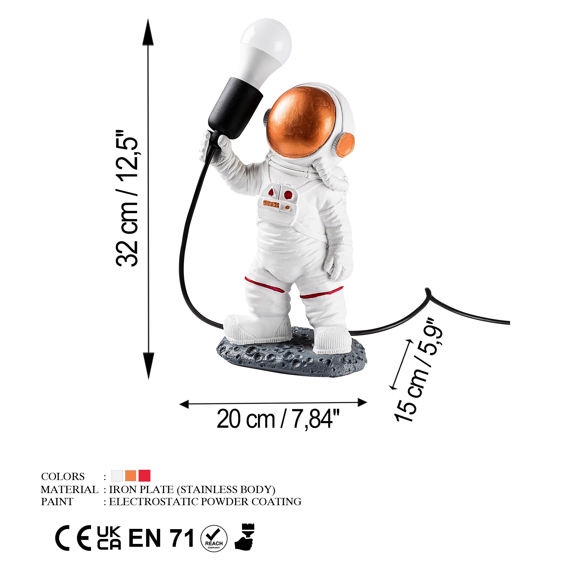 Astronaut - 2 Bordslampa