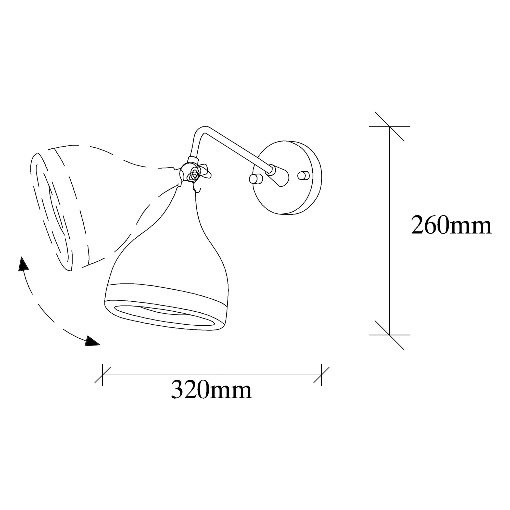 Yıldo - 7031 Vägglampa