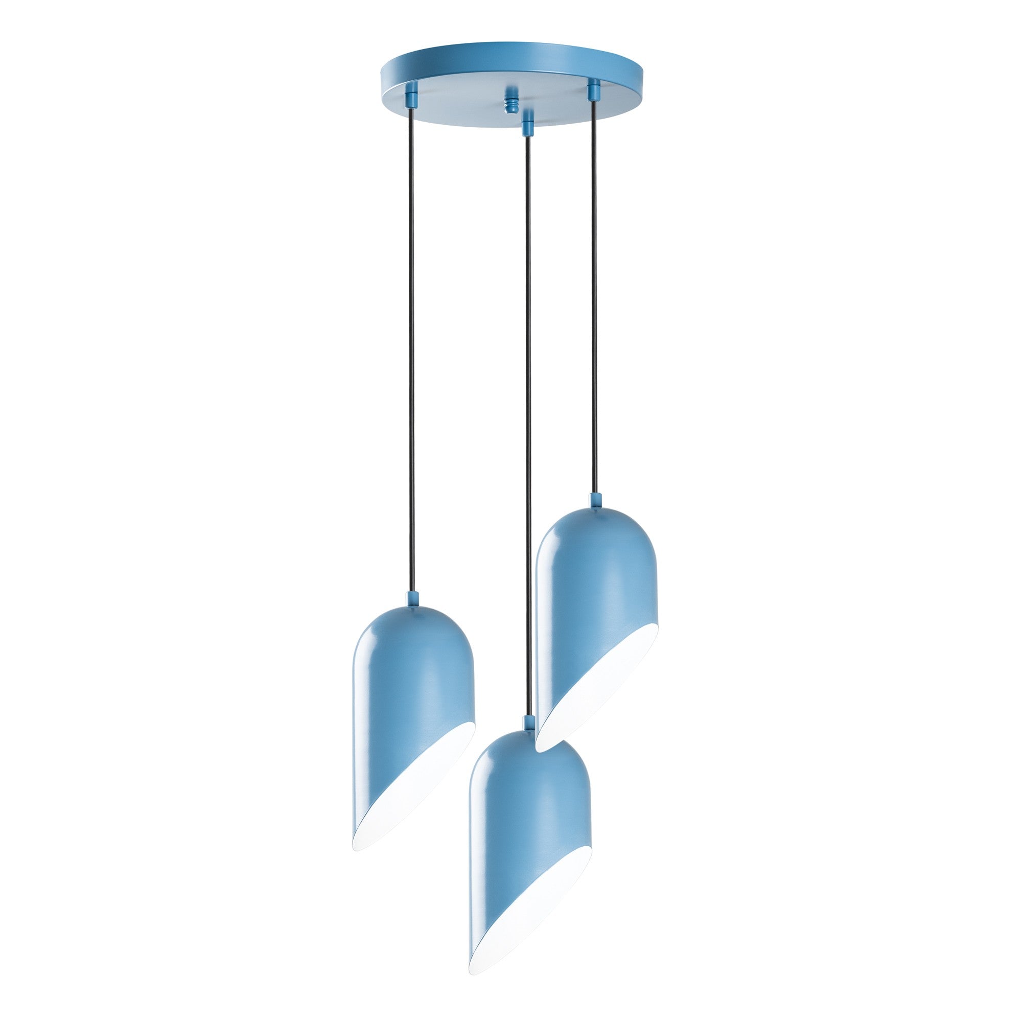 Kesik - 6176 - 3 - Ljusblå Chandelier