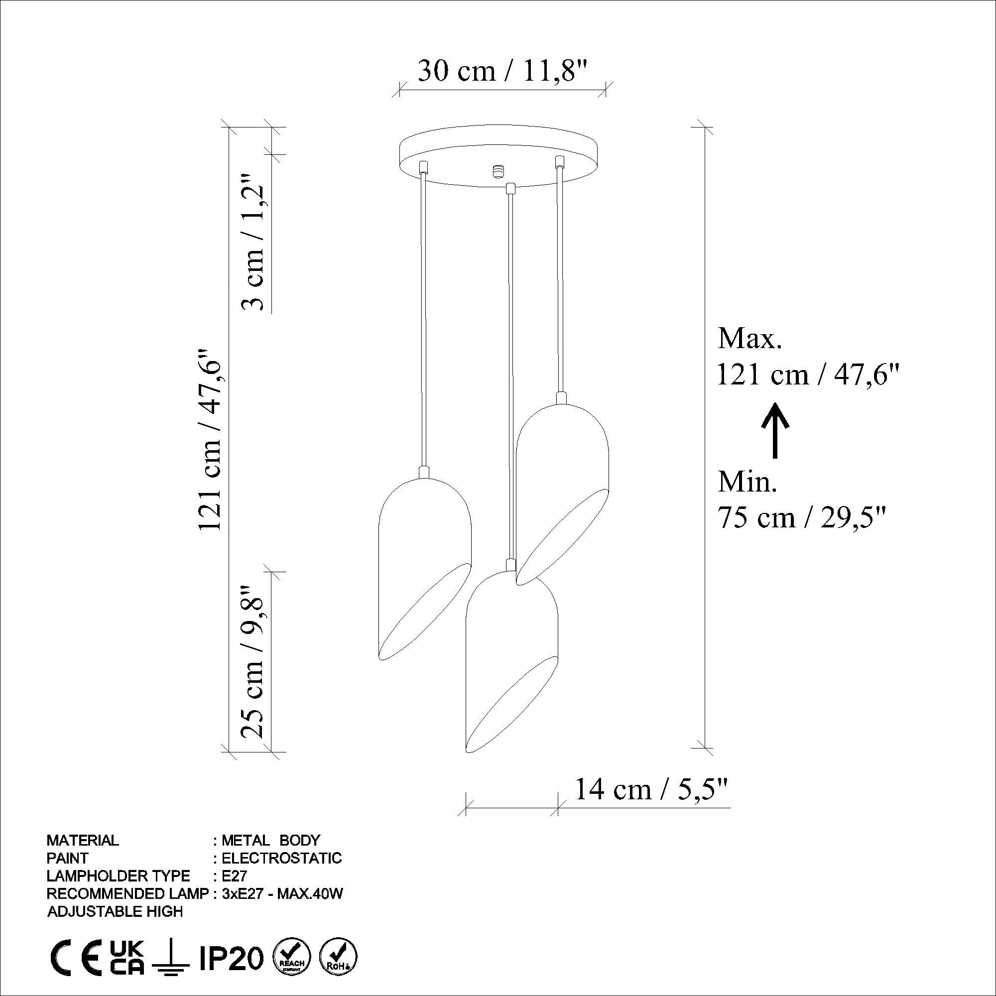 Kesik - 6176 - 3 - Mint Chandelier
