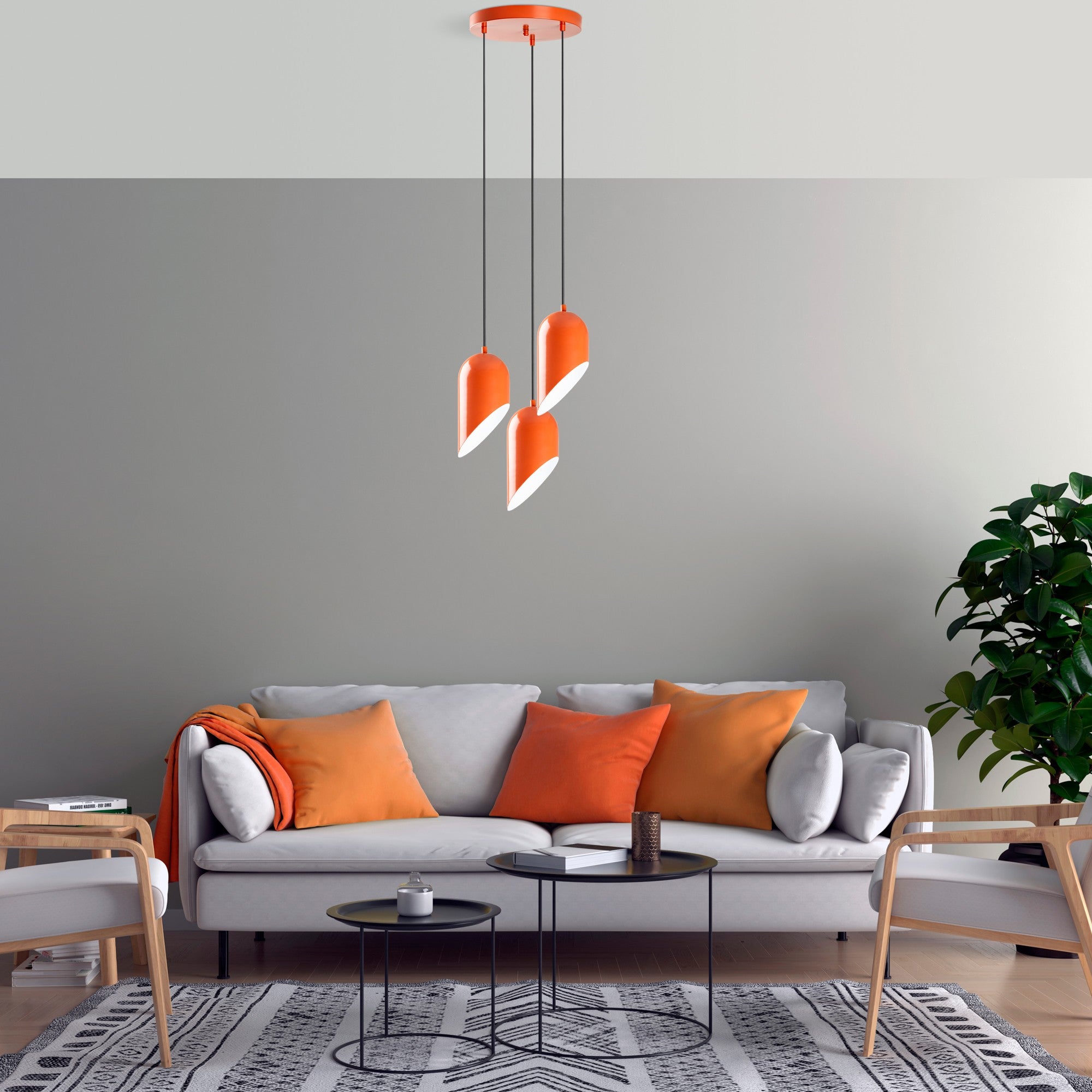 Kesik - 6176 - 3 - Orange Kandelaber