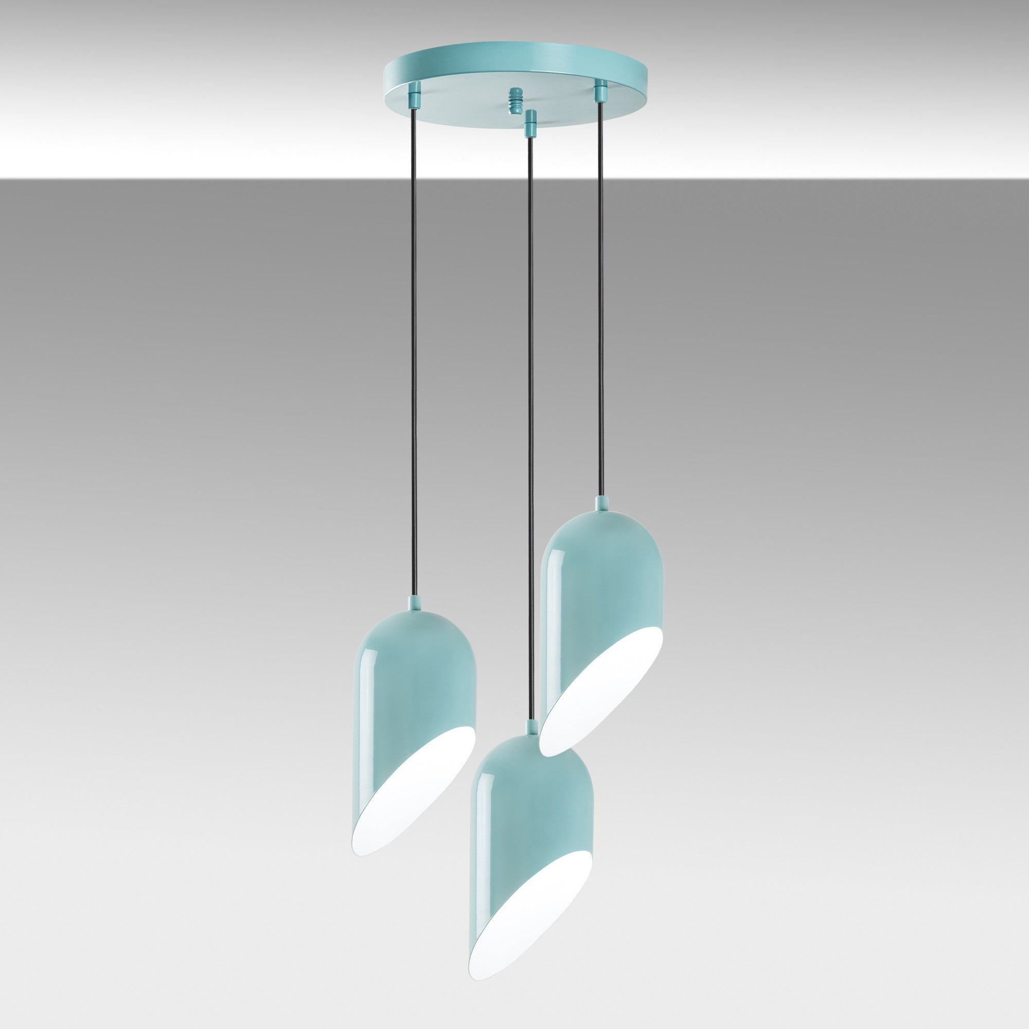 Kesik - 6176 - 3 - Turquoise Chandelier