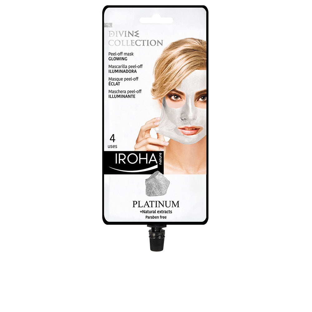 Iroha PLATINUM peel-off glowing mask 4 uses