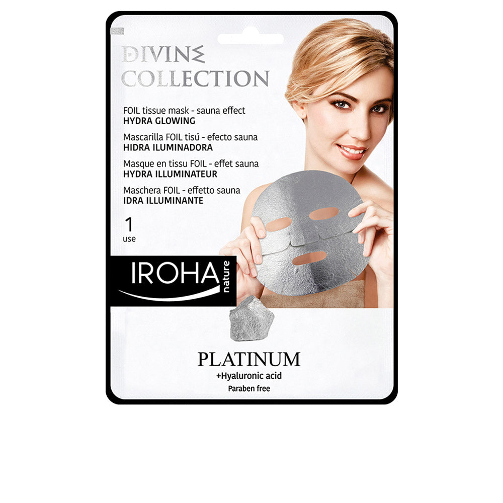 Iroha PLATINUM tissue hydra-glowing face mask 1 use