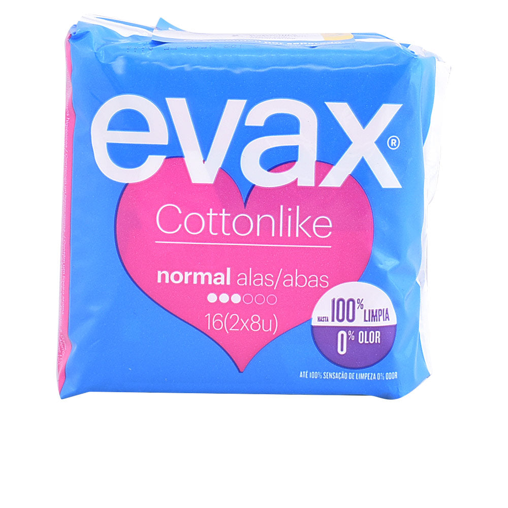 Evax COTTONLIKE compresas normal alas 16 u