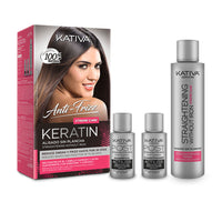 Kativa KERATIN ANTI-FRIZZ rakt utan strykjärn xtrem care 30 dagar 3 enheter