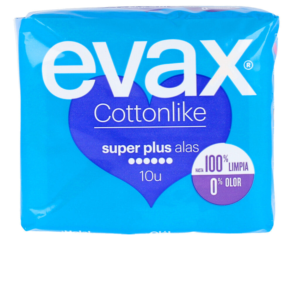 Evax COTTONLIKE compresas super plus alas 10 u