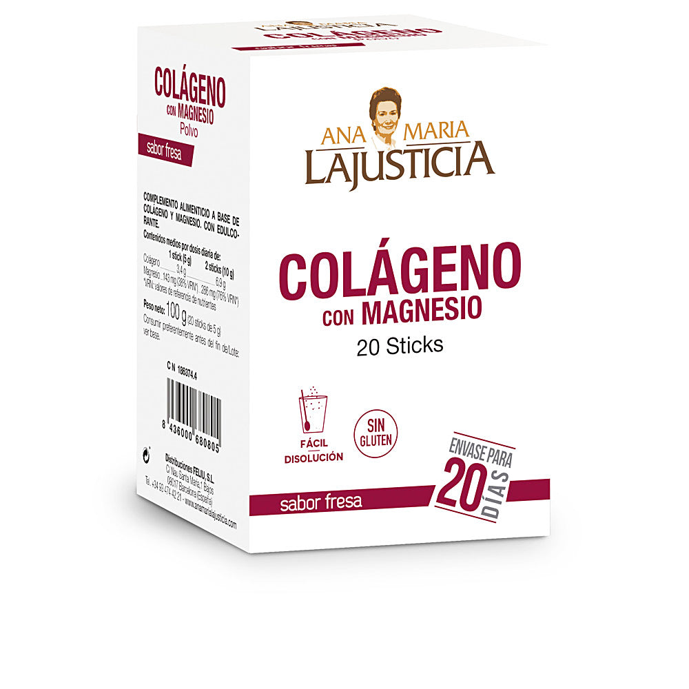 Ana María Lajusticia COLÁGENO CON MAGNESIO sabor fresa 20 sticks