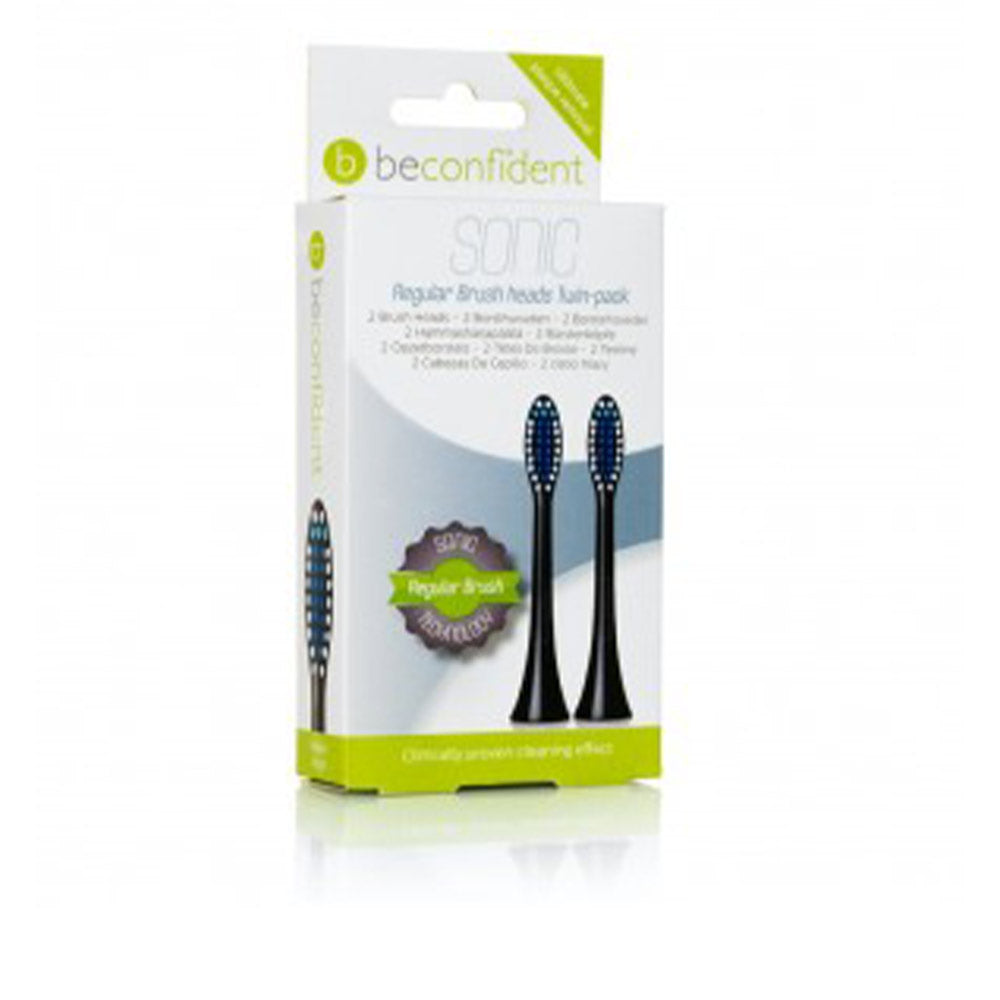 Beconfident SONIC TOOTHBRUSH HEADS REGULAR BLACK set 2 pz