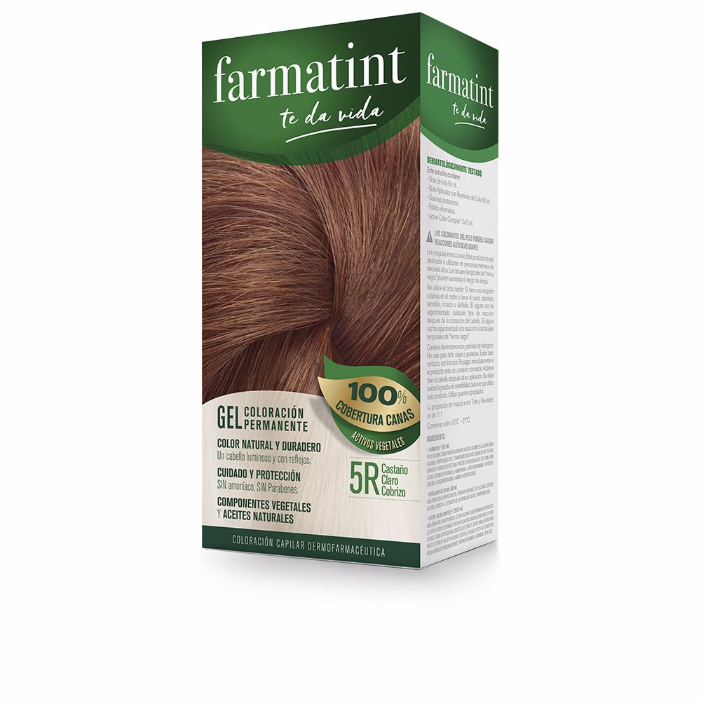 Farmatint FARMATINT GEL coloración permanente #5r-castaño claro cobrizo 5 u