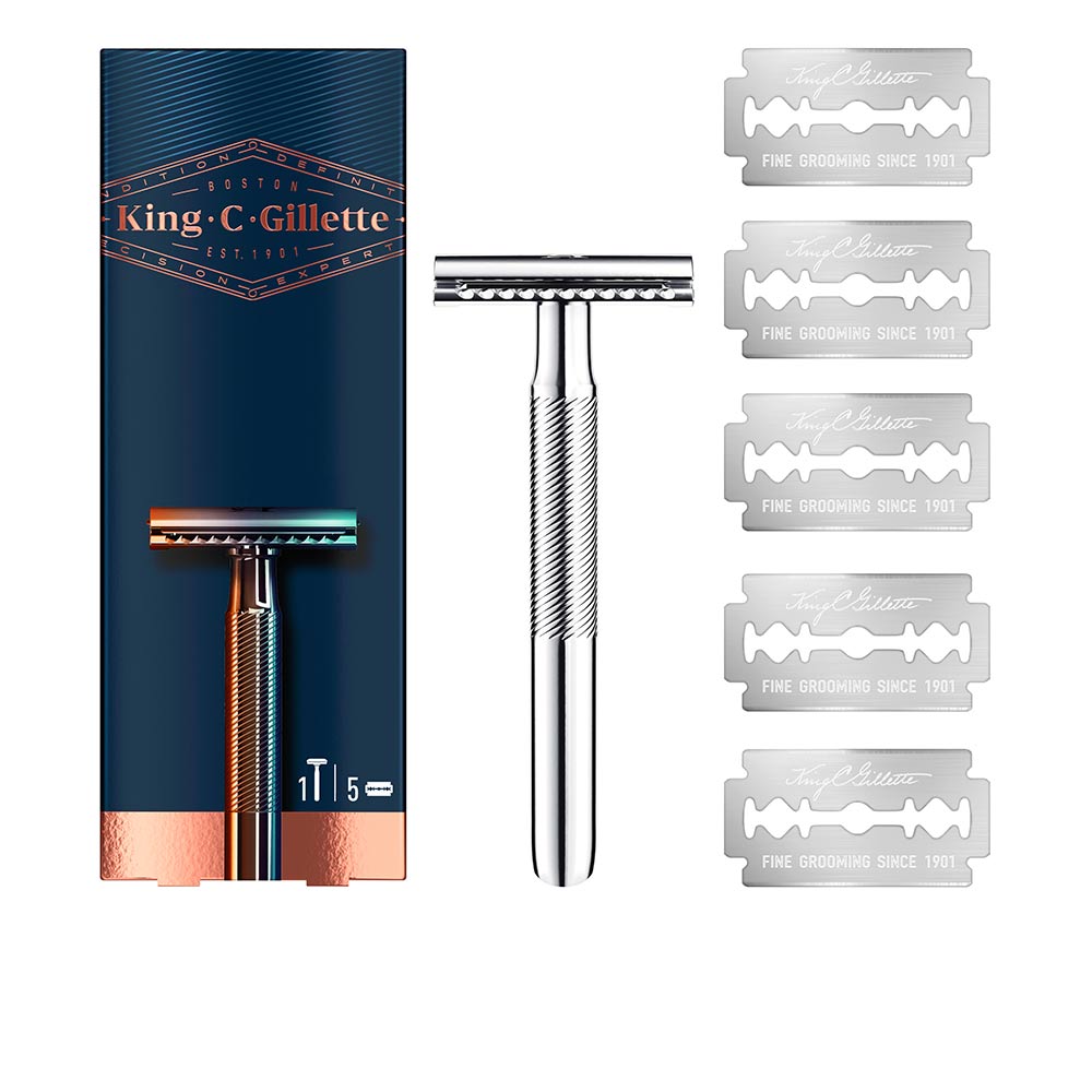 Gillette GILLETTE KING double edge safety razor + 5 blades