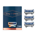 Gillette GILLETTE KING neck razor blades x 3 cartridges