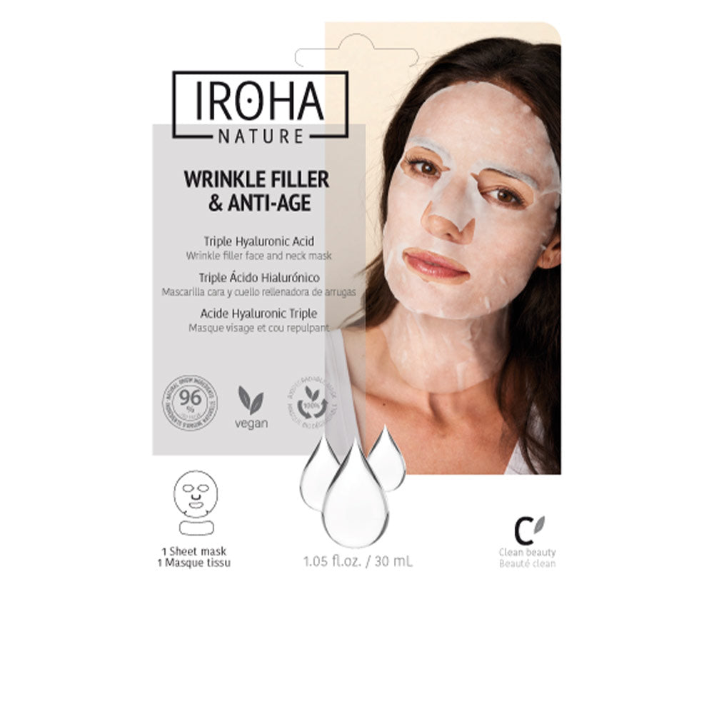 Iroha WRINKLE FILLER & ANTI-AGE wrinkle filler face & neck mask 30 ml