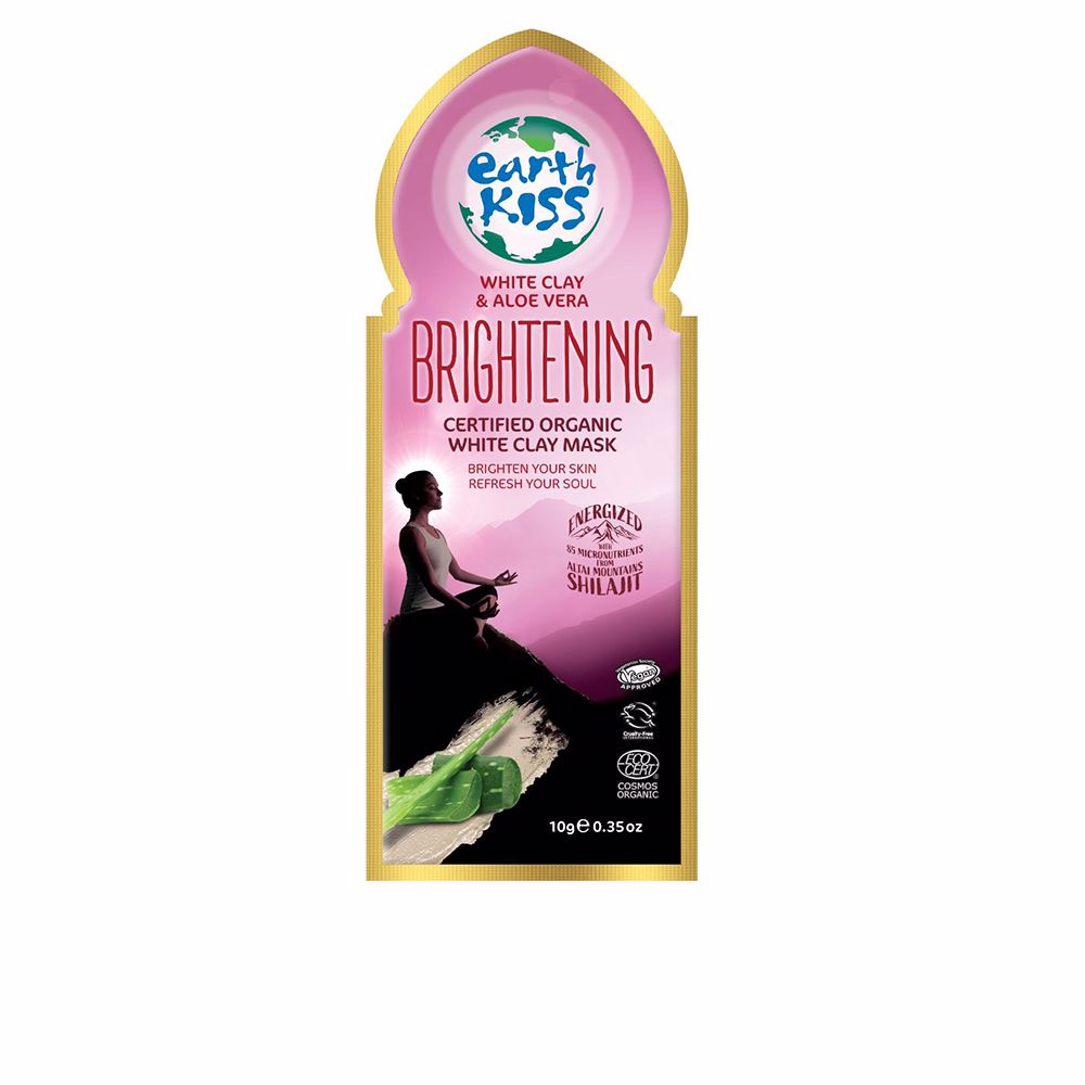 Earth Kiss BRIGHTENING certified organic white clay mask 10 ml