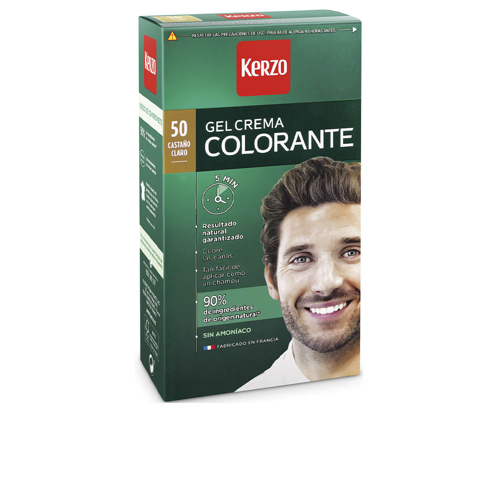 Kerzo TINTE PARA HOMBRE gel-crema #50 castaño claro 100 gr