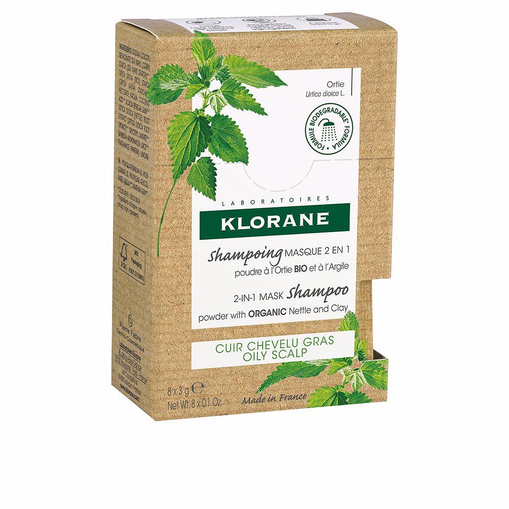 Klorane A LA ORTIGA BIO powder shampoo-mask 8 x 3 gr