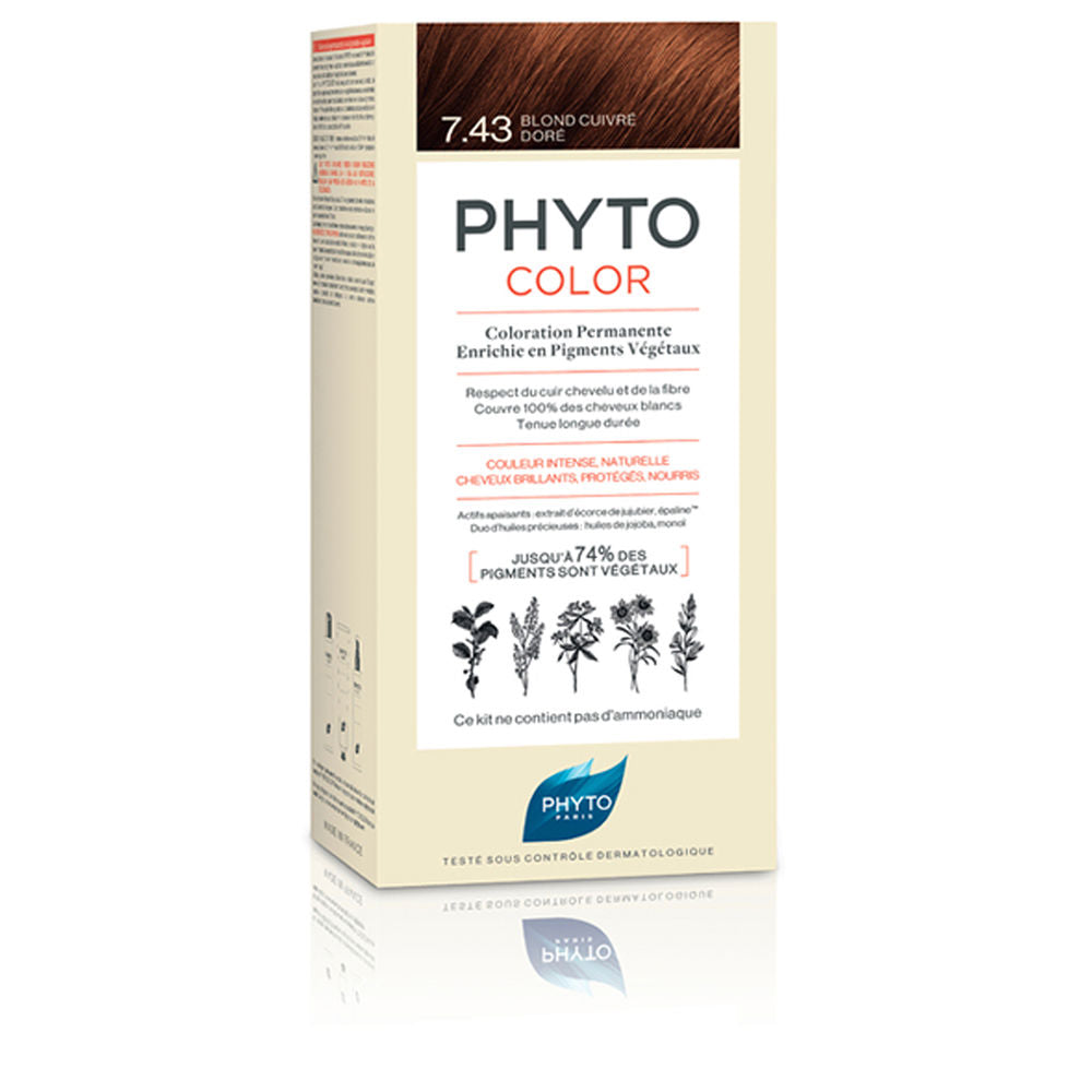 Phyto PHYTOCOLOR #7.43-rubio dorado cobrizo 4 u