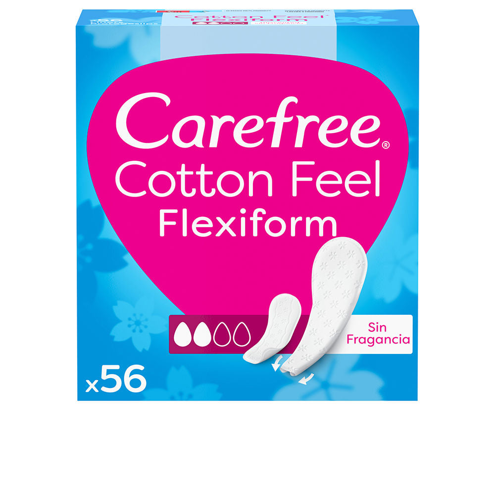 Carefree Carefree Normal Cotton - Breathable, unscented, flexible and ultra-thin panty liners 56 u